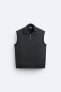 Zip-up gilet with collar