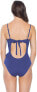 Фото #2 товара Becca by Rebecca Virtue Womens 172101 Scallop One Piece Swimsuit Size L