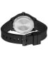 ფოტო #3 პროდუქტის Unisex Catch Quartz Black Silicone Strap Watch 41mm