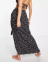 The Frolic Winnie maxi sarong in black floral