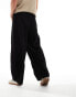 Фото #2 товара ASOS DESIGN over sized cotton poplin cacoon trousers in black