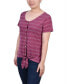 ფოტო #3 პროდუქტის Women's Short Sleeve Tie Front Top