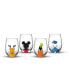 Disney Mickey Mouse Pals "Looking Back" Wine Glasses, Set of 4