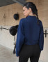 Фото #4 товара 4th & Reckless Zenya half zip oversized Sweatshirt in Navy