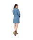 Фото #2 товара Women's Long Sleeves Denim Shirt Dress