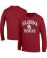 Фото #1 товара Men's Crimson Oklahoma Sooners High Motor Long Sleeve T-shirt