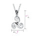 Фото #4 товара Spiritual Celtic Spiral Triquetra Trinity Knot Pendant Necklace For Women s Oxidized .925 Sterling Silver