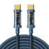 Фото #1 товара Mocny kabel przewód plecionka USB-C 100W 2m niebieski