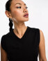 Фото #8 товара ASOS DESIGN v neck tank mini dress in black