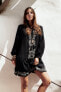 Фото #1 товара Платье с контрастной вышивкой ZARA
