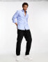 Selected Homme cotton regular fit shirt in light blue check