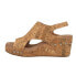 Фото #3 товара Corkys Carley Glitter Cork Studded Wedge Womens Brown Casual Sandals 30-5316-GC