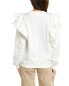 Fate Ruffle Shoulder Washed Sweatshirt Women's