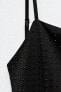 Фото #9 товара Платье миди из полиамида со стразами ZARA