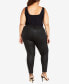 ფოტო #5 პროდუქტის Plus Size Nina Faux Leather Pants