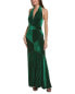 Фото #1 товара Tadashi Shoji Velvet Rhinestone Gown Women's