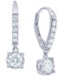 ფოტო #1 პროდუქტის Diamond Drop Leverback Earrings (1 ct. t.w.) in 14k White Gold