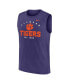 Men's Purple Clemson Tigers Primetime Legend Lock Up Performance Muscle Tank Top