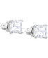 ფოტო #3 პროდუქტის Crystal Square Stud Earrings