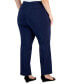 Фото #2 товара Plus Size Curvy-Fit Straight-Leg Pants, Created for Macy's