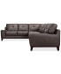 Фото #4 товара CLOSEOUT! Harli 3-Pc. Leather Sectional, Created for Macy's