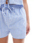 ASOS DESIGN mini shorts in blue gingham BLAU, 34 - фото #2