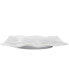 Large White Ruffle Melamine Square Platter - фото #2