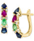 ფოტო #1 პროდუქტის EFFY® Multi-Gemstone (1-7/8 ct. t.w.) & Diamond (1/8 ct. t.w.) Leverback Earrings in 14k Gold