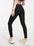 Фото #4 товара Bershka Petite high waist skinny jean in black