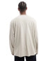 ASOS DESIGN 2 pack long sleeve oversized t-shirts in khaki and taupe