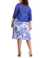 Фото #2 товара Plus Size Lace Cardigan and Floral-Print Dress