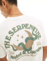 ONLY & SONS relaxed serpentine t-shirt in beige