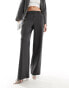 Фото #4 товара Object tailored wide leg trouser co-ord in grey