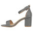 Фото #3 товара CL by Laundry Jody Shimmer Block Heels Womens Silver Dress Sandals IJVC01Q2S-12