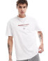 Фото #5 товара Bershka boxy fit flock heart t-shirt in white