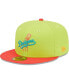 Фото #4 товара Men's Green, Red Los Angeles Dodgers Cyber Highlighter 59FIFTY Fitted Hat