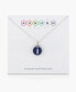 ფოტო #15 პროდუქტის Mini Initial Pendant Necklace in Sterling Silver and Navy Enamel, 16" + 2" Extender