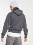 ADPT washed oversized hoodie in dark grey