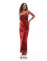 Forever New Petite slip maxi dress in red floral