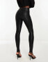 Фото #6 товара Spanx faux leather high waist sculpting leggings in black