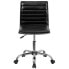 Фото #3 товара Low Back Designer Armless Black Ribbed Swivel Task Chair