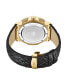 ფოტო #4 პროდუქტის Men's Saxon Diamond (1/6 ct.t.w.) 18k Gold Plated Stainless Steel Watch