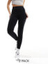 Фото #1 товара ONLY 2 pack leggings in black