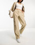 NA-KD linen cargo trousers in beige Бежевый, 32 - фото #1