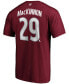 Фото #3 товара Men's Nathan MacKinnon Burgundy Colorado Avalanche Team Authentic Stack Name and Number T-Shirt