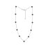 Necklace of delicate 11 genuine black pearls JL0752