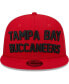 ფოტო #3 პროდუქტის Men's Red Tampa Bay Buccaneers Stacked Trucker 9FIFTY Snapback Hat