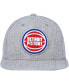 Фото #2 товара Men's Heather Gray Detroit Pistons Hardwood Classics 2.0 Snapback Hat