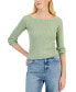 Фото #1 товара Juniors' Off-The-Shoulder Ribbed Sweater