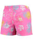ფოტო #2 პროდუქტის Men's Pink Texas A&M Aggies Neon Floral Swim Trunks
